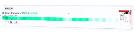 Foley Catheter McKesson 2-Way Coude Tip 5 cc Balloon 18 Fr. Silicone
