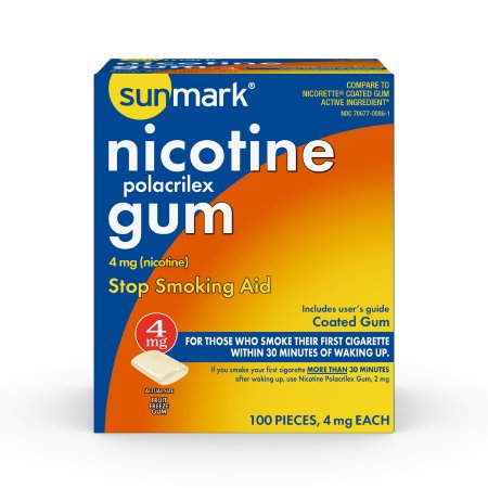 Stop Smoking Aid McKesson 4 mg Strength Gum