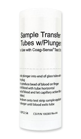 Sample Transfer Tube Coag-Sense® For use with Coag-Sense® PT1 or PT2 Professional Meter