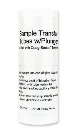 Sample Transfer Tube Coag-Sense® For use with Coag-Sense® PT1 or PT2 Professional Meter