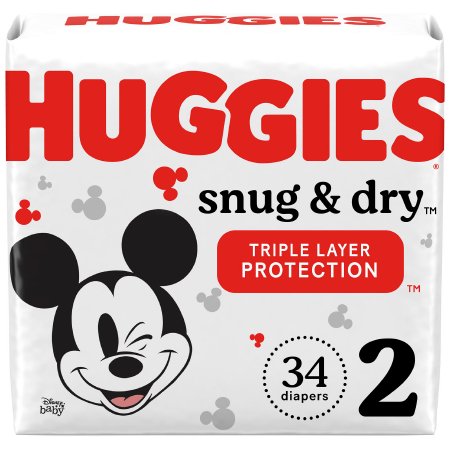 Unisex Baby Diaper Huggies® Snug & Dry Size 2 Disposable Heavy Absorbency