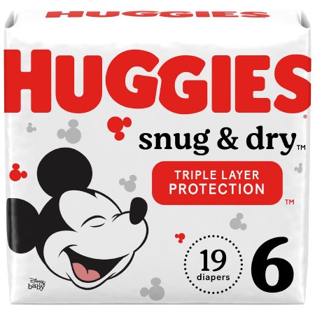 Unisex Baby Diaper Huggies® Snug & Dry Size 6 Disposable Heavy Absorbency