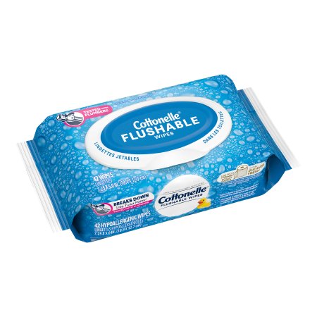 Flushable Personal Wipe Cottonelle® Fresh Care Soft Pack Water / Sodium Chloride / Sodium Benzoate Scented 24 Count