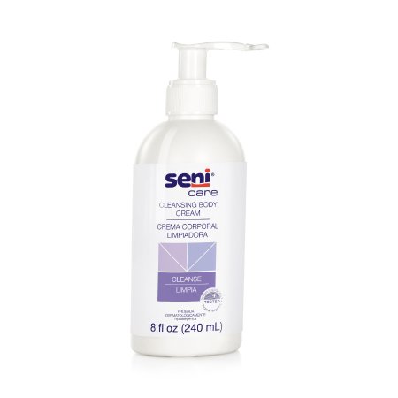 Rinse-Free Body Wash Seni® Care Cream 8 oz. Pump Bottle Light Scent