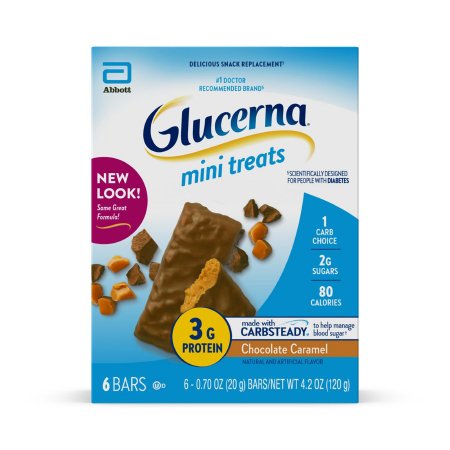 Nutrition Bar Glucerna® Mini Treats Chocolate Caramel Flavor Bar 0.70 oz. Individual Packet