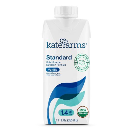 Oral Supplement Kate Farms Standard 1.4 Vanilla Flavor Liquid 11 oz. Carton