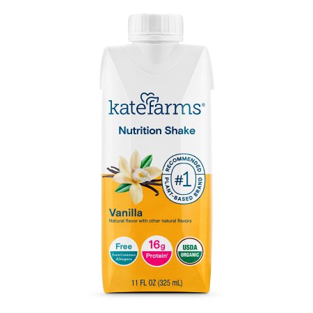 Oral Supplement Kate Farms Nutrition Shake Vanilla Flavor Liquid 11 oz. Carton