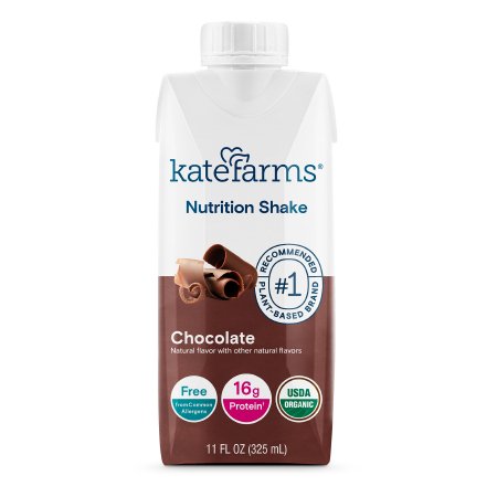 Oral Supplement Kate Farms Nutrition Shake Chocolate Flavor Liquid 11 oz. Carton
