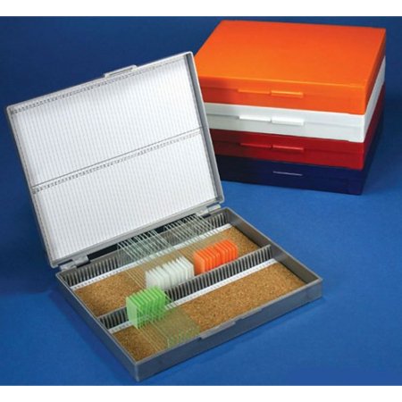 Slide Storage Box McKesson Dark Grey ABS Plastic / Cork 100 Slide Capacity