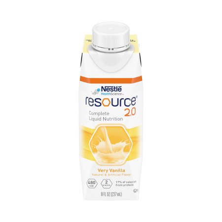 Oral Supplement Resource® 2.0 Very Vanilla Flavor Liquid 8 oz. Carton