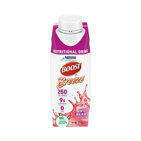 Oral Supplement Boost Breeze® Wild Berry Flavor Liquid 8 oz. Carton