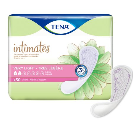Bladder Control Pad TENA® Intimates™ Very Light 9 Inch Length Light Absorbency Dry-Fast Core™ One Size Fits Most