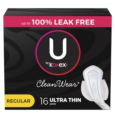 Feminine Pad U by Kotex Clean Wear Ultra Thin with Wings Regular Absorbency