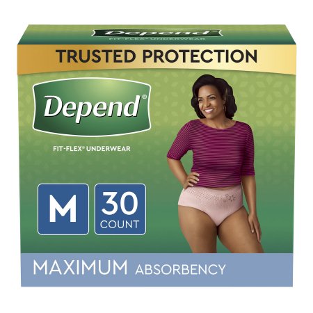 Female Adult Absorbent Underwear Depend® FIT-FLEX® Pull On with Tear Away Seams Medium Disposable Heavy Absorbency