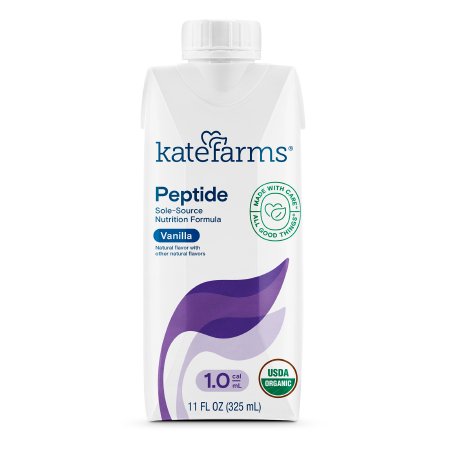 Oral Supplement Kate Farms Peptide 1.0 Vanilla Flavor Liquid 11 oz. Carton