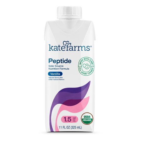 Oral Supplement Kate Farms Peptide 1.5 Vanilla Flavor Liquid 11 oz. Carton