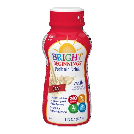 Pediatric Oral Supplement Bright Beginnings® 8 oz. Bottle Liquid Soy Lactose Intolerance