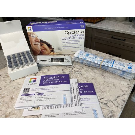 Respiratory Test Kit QuickVue® At-Home OTC COVID-19 Test 25 Tests CLIA Waived