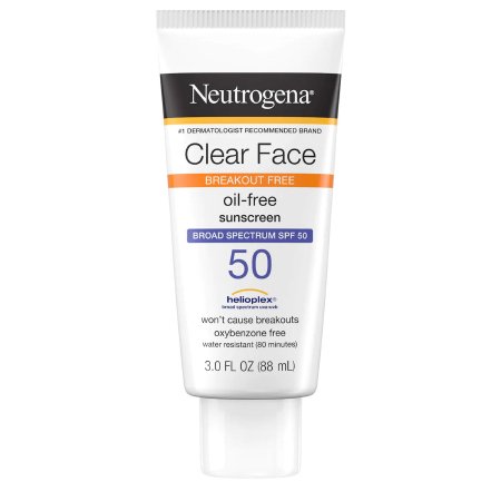 Sunscreen Neutrogena® Clear Face SPF 55 Lotion 3 oz. Tube