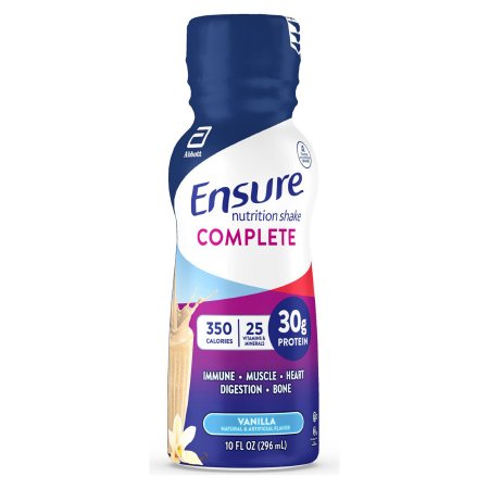 Oral Supplement Ensure® Complete Vanilla Flavor Liquid 10 oz. Bottle