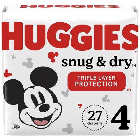 Unisex Baby Diaper Huggies® Snug & Dry Size 4 Disposable Heavy Absorbency
