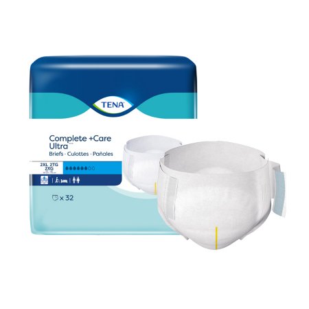 Unisex Adult Incontinence Brief TENA Complete + Care Ultra™ 2X-Large Disposable Moderate Absorbency