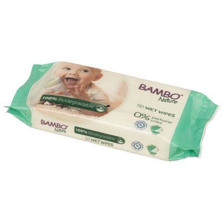 Baby Wipe Bambo® Nature Soft Pack Unscented 50 Count