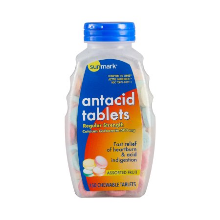 Antacid sunmark® 500 mg Strength Chewable Tablet 150 Per Bottle