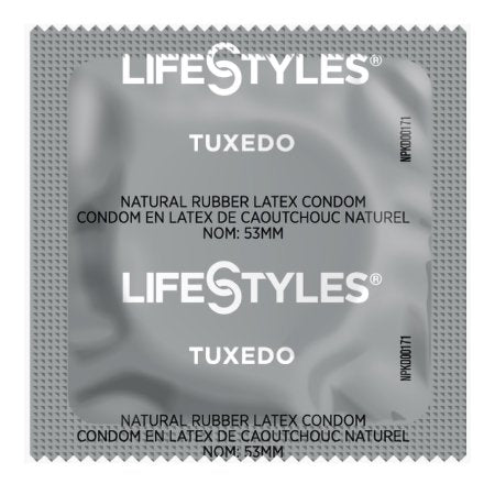 Condom Lifestyles® Tuxedo™ Lubricated One Size Fits Most 1,008 per Case