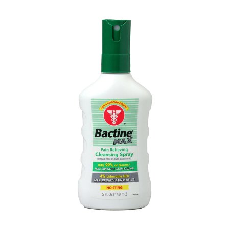 Pain Relieving Antiseptic Bactine® MAX Cleansing Spray Topical Liquid 5 oz. Spray Bottle