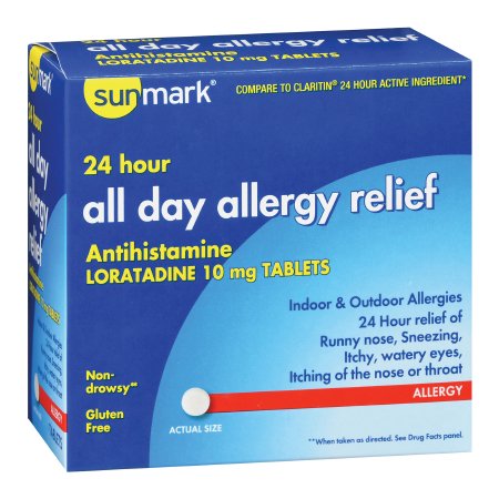Allergy Relief sunmark® 24 Hour 10 mg Strength Tablet 90 per Bottle