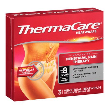 Instant Hot Patch ThermaCare® HeatWraps Menstrual Pain Abdomen One Size Fits Most Nonwoven Material Cover Disposable