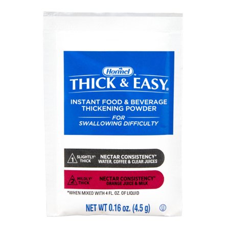 Food and Beverage Thickener Thick & Easy® 0.16 oz. Individual Packet Unflavored Powder IDDSI Level 1 Slightly Thick