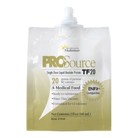 Tube Feeding Formula ProSource® TF20 Unflavored Liquid 60 mL Pouch