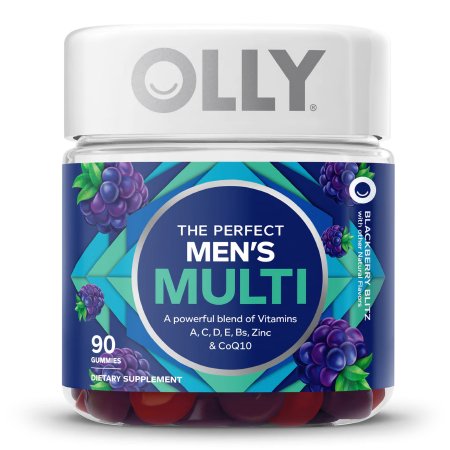 Multivitamin Supplement OLLY® Men's Multi MultiVitamins / CoQ10 / Zinc Assorted Strengths - 5 mg - 5 mg Gummy 90 per Bottle Blackberry Blitz Flavor