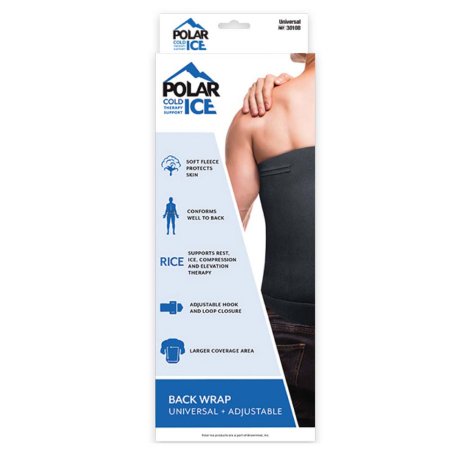 Cold Pack with Wrap Polar Ice® Back One Size Fits Most Nylon / Polyester / Water Reusable