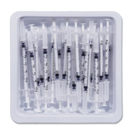 Allergy Tray PrecisionGlide™ 0.5 mL 3/8 Inch 27 Gauge NonSafety Regular Wall