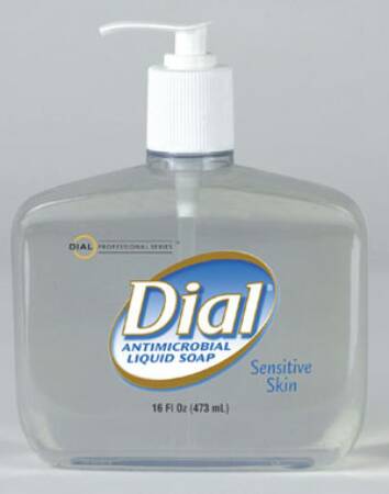 Antimicrobial Soap Dial® Professional for Sensitive Skin Liquid 16 oz. Pump Bottle Fresh Scent