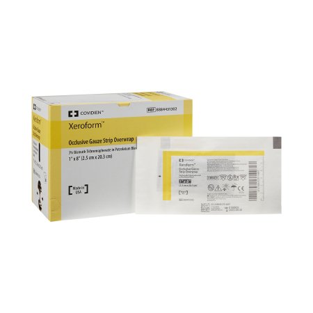Xeroform Petrolatum Impregnated Dressing Xeroform™ Occlusive Strip 1 X 8 Inch Sterile