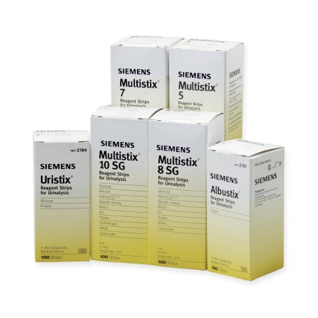Urinalysis Reagent Uristix® Glucose, Leucocytes, Nitrite, Protein For Urinalysis 100 per Bottle
