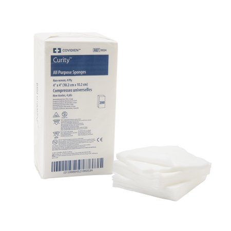 Nonwoven Sponge Curity™ 4 X 4 Inch 200 per Pack NonSterile 4-Ply Square