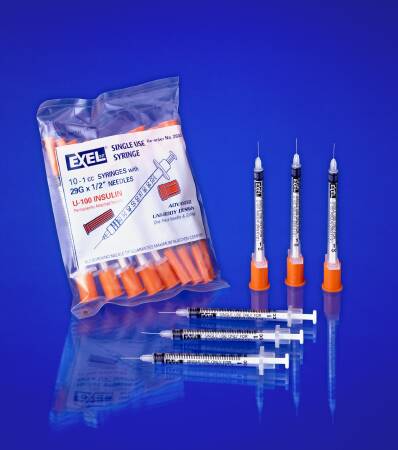 Standard Insulin Syringe with Needle Comfort Point™ Lo-Dose 0.5 mL 1/2 Inch 28 Gauge NonSafety Regular Wall