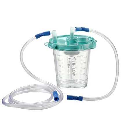 Rigid Suction Canister Kit Hi-Flow™ 1200 mL Pour Lid
