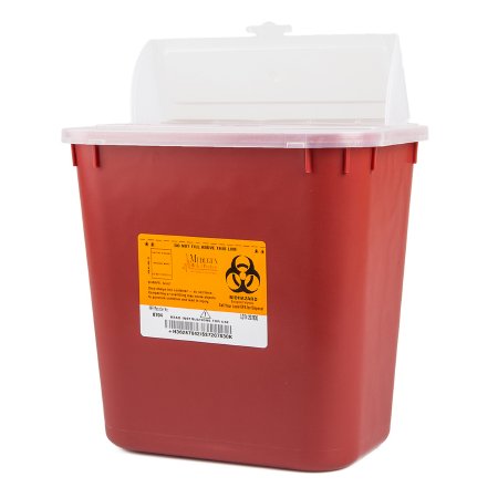 Sharps Container Sharps® Red Base 9-1/2 H X 10 W X 7 D Inch Horizontal Entry 2 Gallon