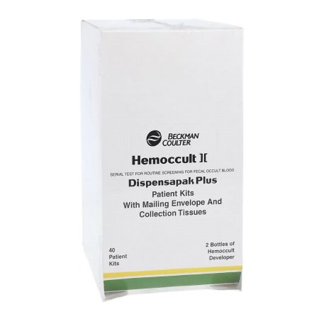 Cancer Screening Test Kit Hemoccult II® Dispensapak™ Plus Fecal Occult Blood Test (FOBT) 40 Tests CLIA Waived