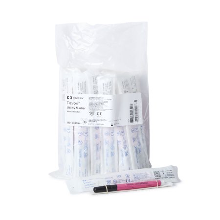 Surgical Utility Marker Devon Surgi-Mark™ Sterile, Black, Regular Tip For Identifying Instruments, Specimens, and other Objects within the Sterile Field