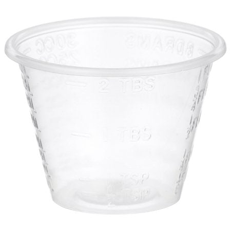 Graduated Medicine Cup McKesson 1 oz. Clear Plastic Disposable