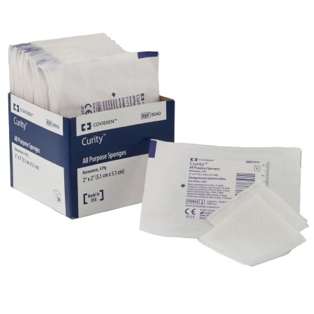 Nonwoven Sponge Curity™ 3 X 3 Inch 2 per Pack Sterile 4-Ply Square