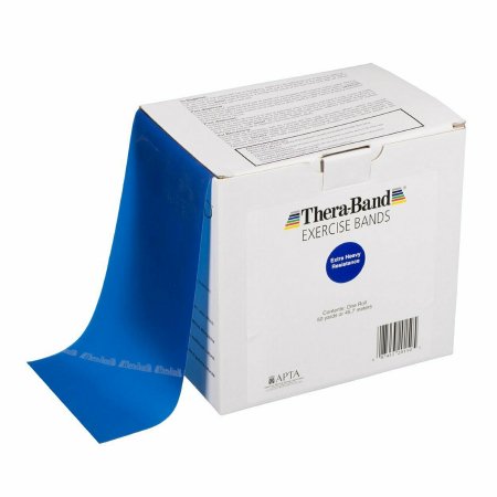 Exercise Resistance Band TheraBand® Blue 6 Inch X 50 Yard X-Heavy Resistance