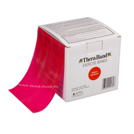 Exercise Resistance Band TheraBand® Red 6 Inch X 50 Yard Medium Resistance